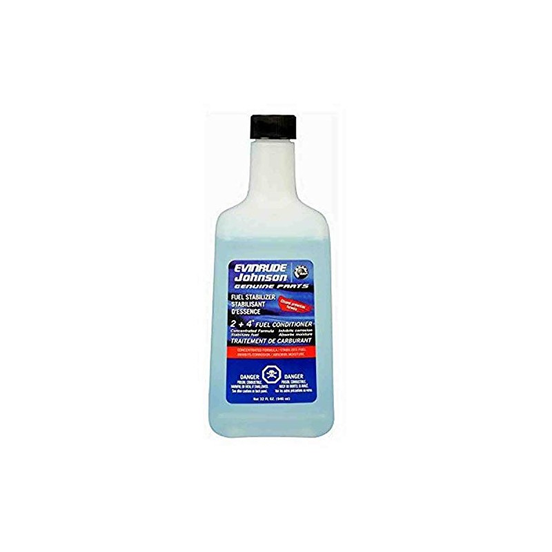 Johnson/Evinrude/OMC 2+4 Fuel Conditioner 32oz Qt Gas Stabilizer 0766210 766210