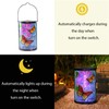 Afirst Solar Lantern Outdoor Hanging Glass Butterfly Solar Lights Waterproof
