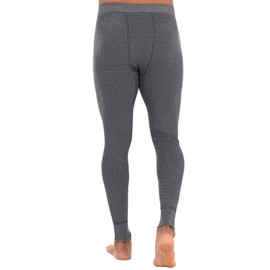 Fruit of the Loom Men's Recycled Premium Waffle Thermal Underwear Long Johns Bottom (1, 2, 3, and 4 Packs), Black/Greystone Heather, 3X-Large