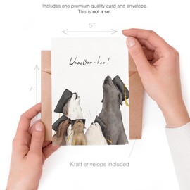 Dog Graduation Card, Class of 2025, Funny Vet Graduation Card (Handmade, Premium Quality Card)