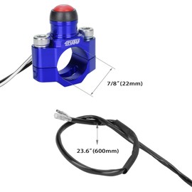 RUTU CNC Universal Motorcycle Engine Stop Start Kill Switch Button with Mounting Backplate for KLX450 KLX250 KLX110 CR125 CRF250 CRF450 XR250 ATV,Dirt Pit Bike,Scooter,Quad - Black