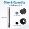 sourcing map Hex Nut Driver Drill Bit 9/32" 6-Point Socket