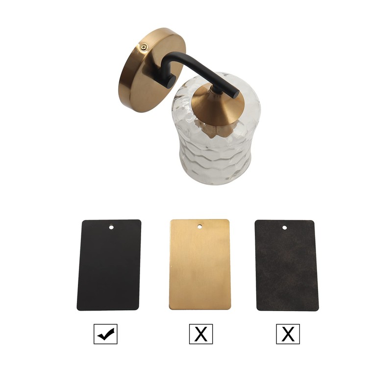 ZEVNI Modern 1-Light Wall Sconces, Black and Gold Sconces Wall