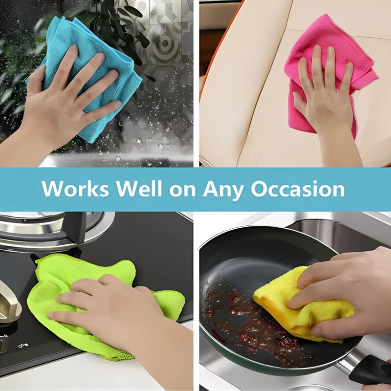 AuzzieStar Microfiber Cleaning Cloths - Pack of 15, Highly Absorbent,