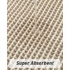 AMOAMI Upgraded Waffle Bath Mat, Super Absorbent Non Slip Bath