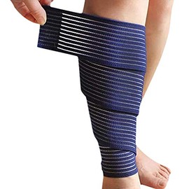 TINAYAUE Adjustable Compression Ankle Support Knee Brace Elastic Breathable Knee Elbow Wrist Ankle Hand Foot Support Wrap Sports Bandage Strap Guard Protector (Blue, 70cm, two pieces)