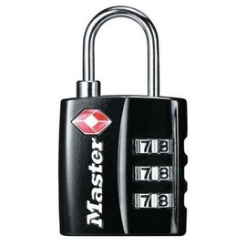 Master Lock 4680DBLK TSA Set Your Own Combination Accepted Black, 4-Pack, 4 Piece