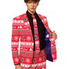 Opposuits Men's Red Christmas Suit - Festive X-Mas Holiday Nordic