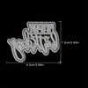 LZBRDY Happy Birthday Wishes Words Embossing Metal Cutting Dies for