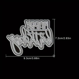 LZBRDY Happy Birthday Wishes Words Embossing Metal Cutting Dies for Card Making and Scrapbooking, Arts Crafts Birthday Craft Die Cuts Stencil