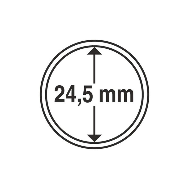 Leuchtturm Coin Capsules Inner Diameter 24.5 mm Pack of 100