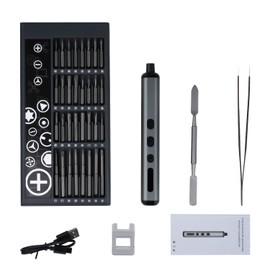 Jadeshay 68 in 1 Electric Screwdriver Kit with Magnetic Bits, LED lights for Electronics & More, USB-C Charging Interface