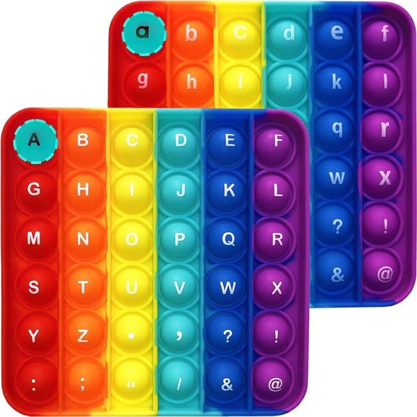 Alphabet Popper Fidggety Toy, Stress Relief Sensory Popping Game, Preschool