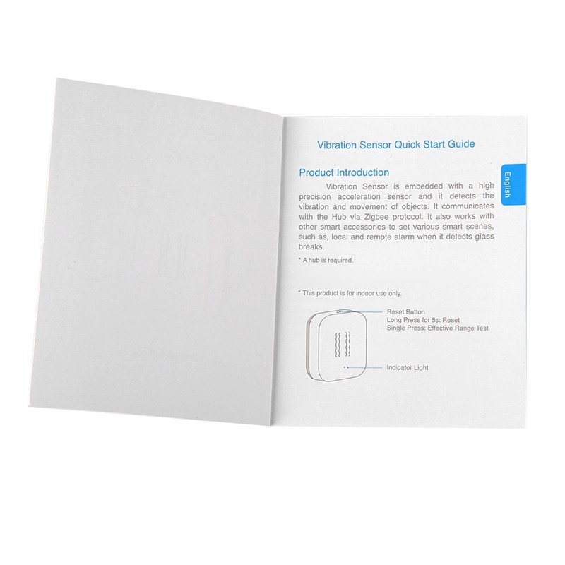 Smart Vibration Sensor ZigBee Shock Sensor for Home Safety White