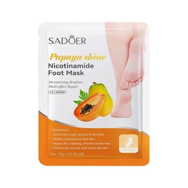 Papaya foot mask, exfoliating care, skin regeneration flower and fruit essence, moisturizing and weakening foot lines. (Papaya foot mask 35g/pair * 1)