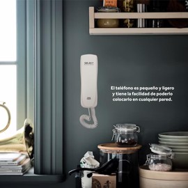 Select Sound | Teléfono Alámbrico Compacto para Montar en Pared con Cancelación De Ruido