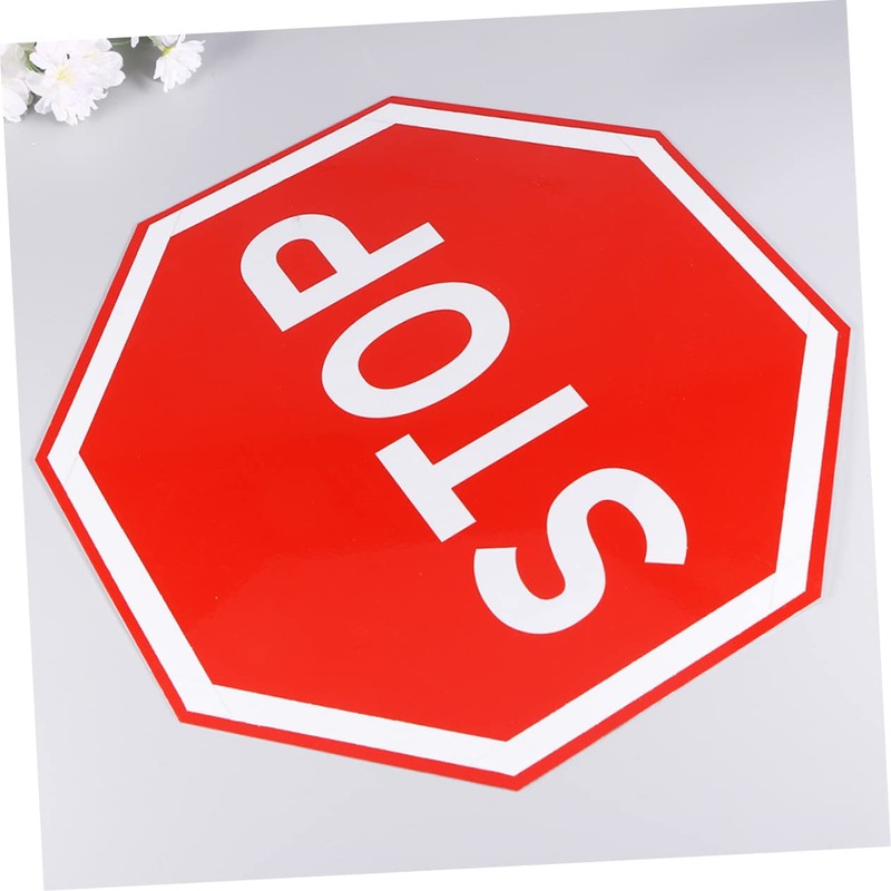 Tofficu 1pc Stop Traffic Sign Road Sign for Use Vintage