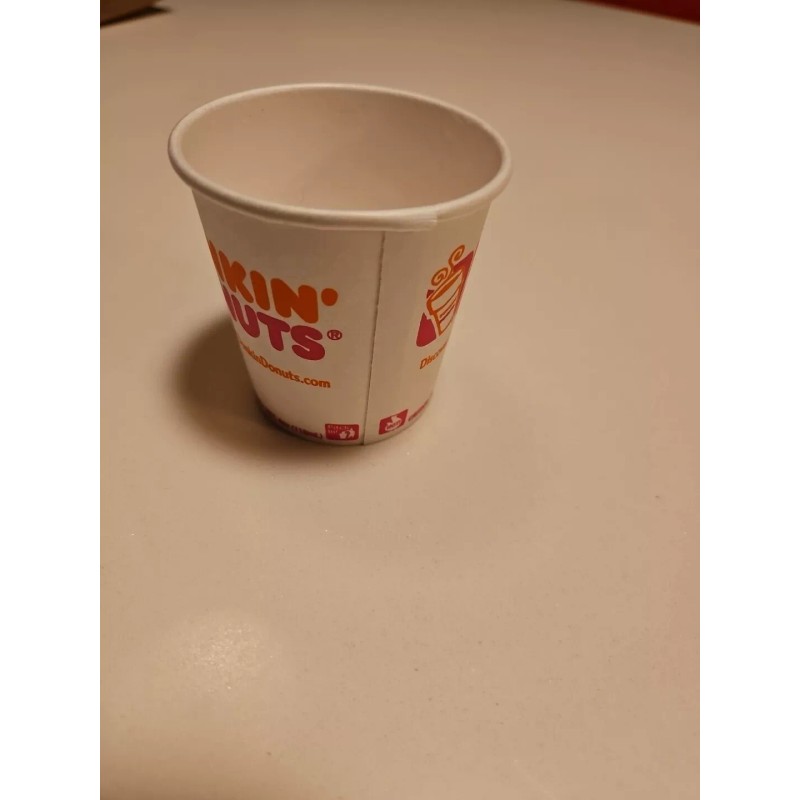 Dunkin' Donuts ONE Dunkin Donuts 4OZ White Paper Store Coffee
