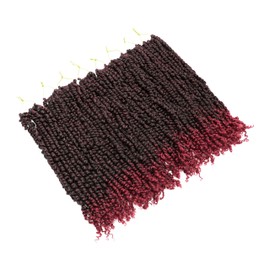 Passion Twist Crochet Hair 18 Inch 8 packs Pre-twisted Passion Twist Hair for Women Pre-looped Water Wave Crochet Braids Bohemian Curly Crochet Hair Synthetic Hair Extensions 1B/Bug