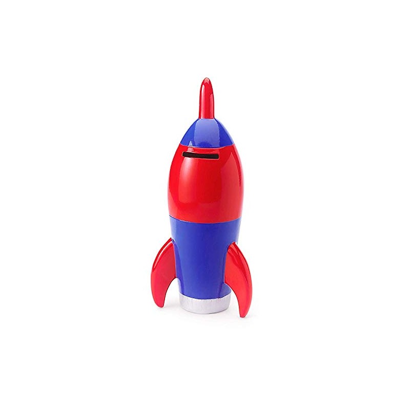 Mousehouse Gifts Childrens Rocket Space Themed Piggy Bank Money Box