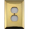 Jumbo Stamped Unlacquered Brass One Gang Duplex Electrical Outlet Wall