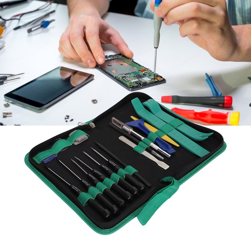 Professional Electronics Opening Pry Tool Repair Kit with Metal Spudger