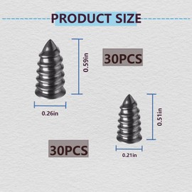 Tire Repair Rubber Nail, Black Tire Nail Plug for car, Truck, ATV, Motorcycle Self-Service Tire Repair Nail (60PCS)