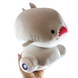 Set of 2 Plush Sharks - Great White and Hammerhead Shark with Googly Eyes Stuffed Animal Toy - Soft Squishy Sea Aquatic Animal Stuffie