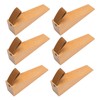 6pcs Door Stopper Wedge Polished Glossy Compact Wooden Firefighter Door