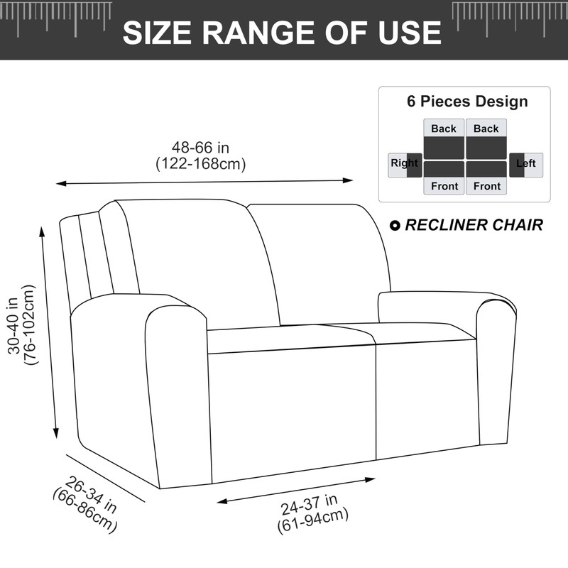 Genina Recliner Loveseat Cover Stretch Couch Covers Sofa slipcover for