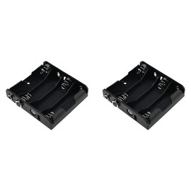 Hahiyo 9V Battery Holder with Standard Snap Connector Sturdy Accommodated Slot Well Conducting Contact Springs Durable Plastic Batteries Case Box 2 PCS for Wall Clocks Ham Radio RC Toys