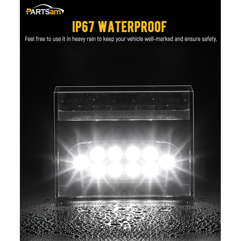 Partsam 6x Oval LED Trailer Tail Lights 10LEDs 6 Inch