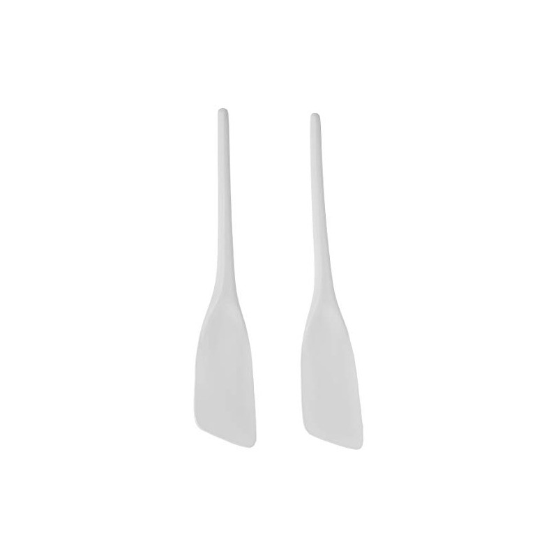 Hutzler Flexible Nylon Spatula Scraper, 11", White, Set of 2
