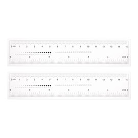 HARFINGTON 2pcs Film Flexible Ruler 6 Inch 0.5mm Scale PET Plastic Folding Straight Ruler Calibration Soft Ruler Measuring Tool for Factory, Transparent