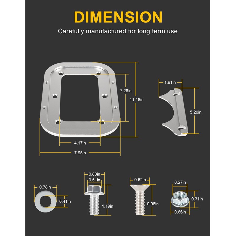Billet Aluminum Battery Tray Battery Pallet Trunk Battery Hold Down