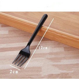 100pcs Black Plastic Forks
