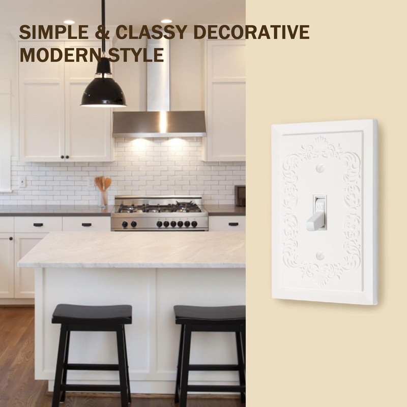 2 Pack Light Switch Cover Plate, Toggle Modern Decorative Outlet