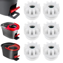 Lnngub 6 Pcs Spin Mop Bucket Gear,Spin Mop Replacement Pedal Mop Pedal Broom Spin Replacement One Way Clutch Gear Sprockets Repair Compatible with 90% Rotation Mop Bucket on The Market