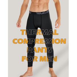 4 Pack Men's Thermal Compression Pants Fleece Lined Sports Tights Athletic Leggings Cold Weather Baselayer Winter Gear 2XL