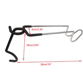 OZXNO Camping Lantern Hook Hangers Anti-Slip Tent Pole Hook S Lantern Holder Hanger Clips Lantern Stand Hook Camping Light Pole for Camping Fishing Hunting(2pcs)