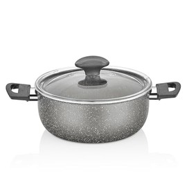 FRED Granite Non-Stick Stock Pot with Glass Lid (5.2L (5.5 Qt))