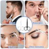 XLIUAX 4 Pcs Nose Hair Scissors, Rounded Tip Eyebrow Scissors