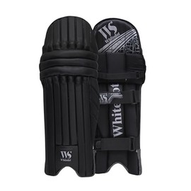 Whitedot PU Eleanor Cricket Batting Pad, Suitable for Youth Left Hand, Black