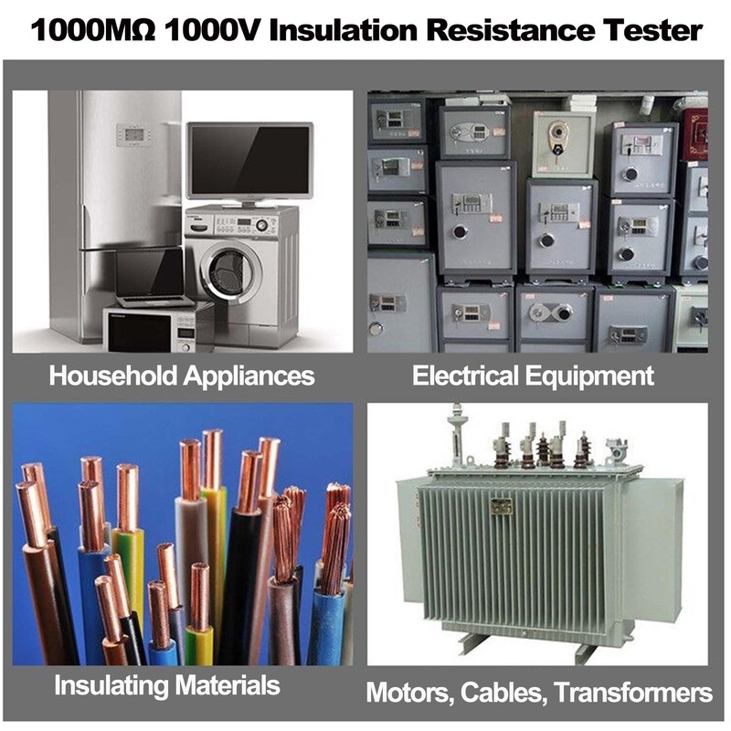 1000MΩ Megohmmeter, 120 RPM Hand Crank Megger, Portable Megger 1000V