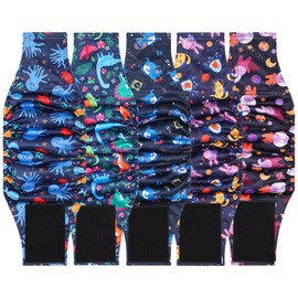 5 Pack Dog Diapers Male Reusable, Belly Bands for Male Dogs, High Absorbing Dog Pee Wraps for Doggie in Incontinence and Training Rabbit S