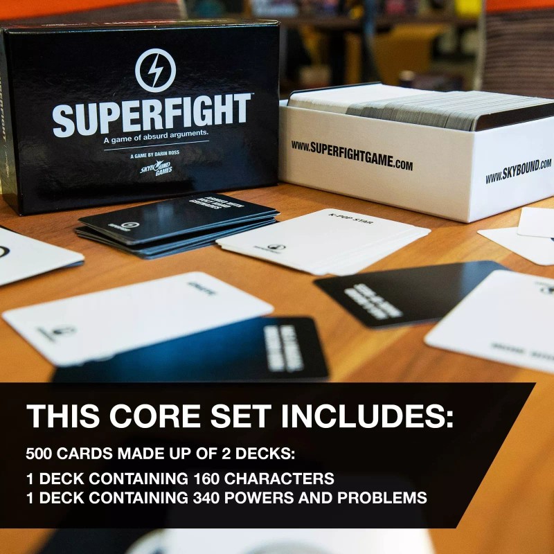 Skybound Superfight Card Game - Absurd Superpower Arguments for Kids,