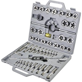 TOOLCRAFT TO-7199877 Thread Cutting Set 45 Pieces HSS Metric M6, M8, M10, M12, M14, M16, M18, M20, M22, M24