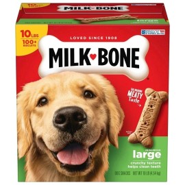 Milk-Bone Original Dog Biscuits, Large Crunchy Dog Treats, 10 lbs.