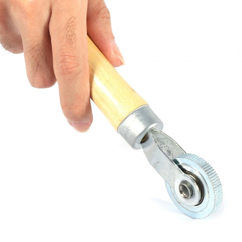 Tire Patch Roller, Wooden Handle Repair Tube Stitch Puncture Patch