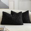 YAERTUN Pack of 2 Faux Fur Throw Pillow Covers Decorative